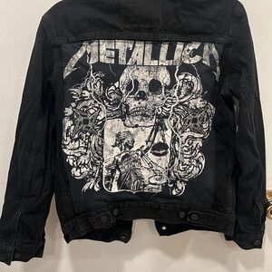 vintage levi’s black denim custom jacket